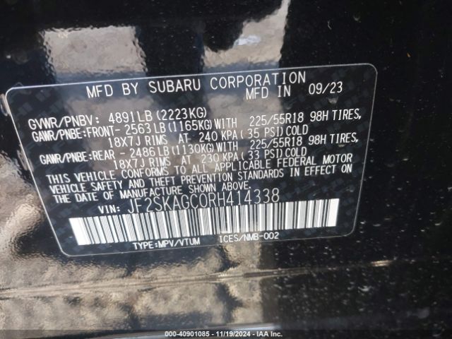 JF2SKAGC0RH414338 Subaru Forester Sport