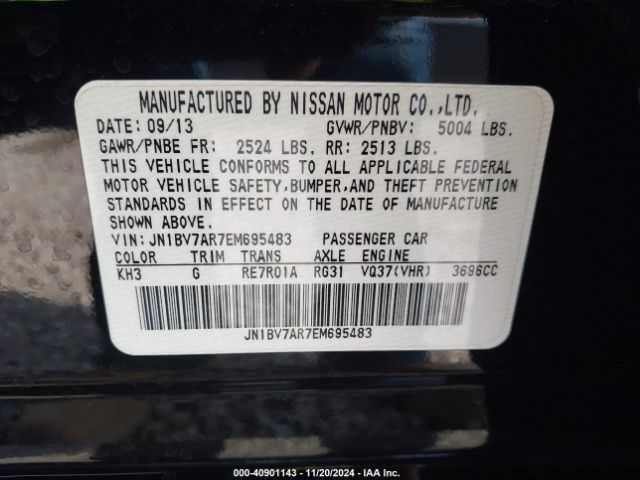 JN1BV7AR7EM695483 Infiniti Q50 Premium