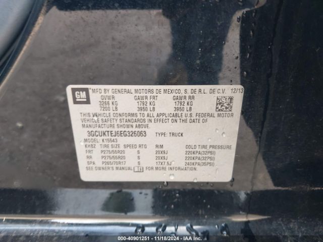3GCUKTEJ6EG326063 Chevrolet Silverado 1500 High Country