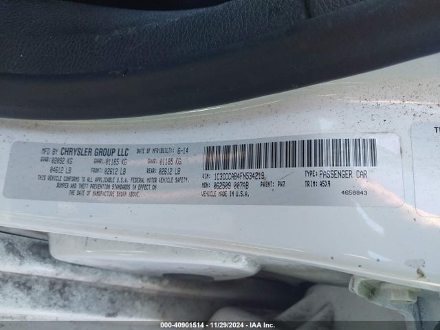Chrysler 200 Limited 2015 1C3CCCAB4FN534219 Image 9
