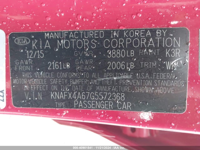 KIA FORTE LX 2016 KNAFX4A67G5572368 Image 9
