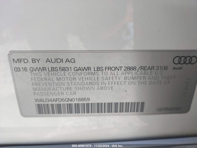 WAU34AFD5GN018859 Audi A8 L 3.0t