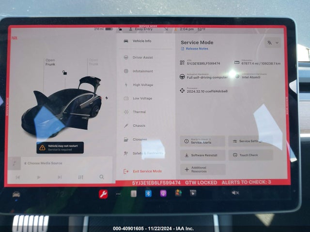 5YJ3E1EB6LF599474 Tesla MODEL 3