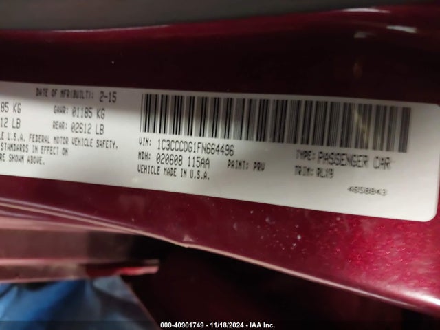 Chrysler 200 S 2015 1C3CCCDG1FN664496 Image 9