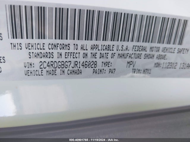 Dodge Grand Caravan Se 2018 2C4RDGBG7JR146028 Image 9