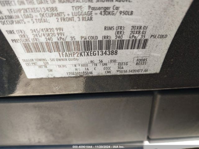 1FAHP2KTXEG134388 Ford TAURUS SHO