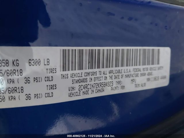 2019 CHRYSLER PACIFICA HYBRID 2C4RC1N72KR584923 Photo 8