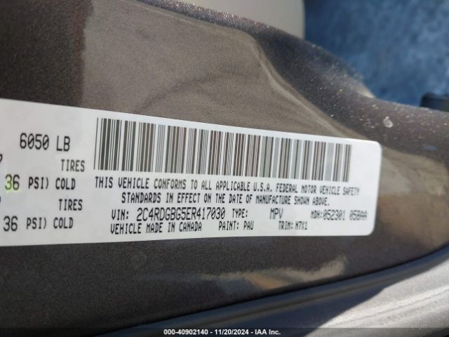 2C4RDGBG5ER417030 Dodge Grand Caravan Se 30th Anniversary