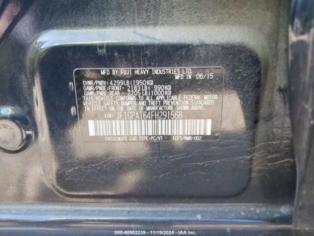 JF1GPAT64FH291568 Subaru Impreza 2.0i Sport Premium