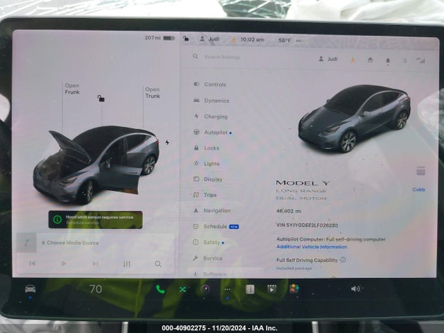 2020 TESLA MODEL Y 5YJYGDEE2LF026230 Photo 6