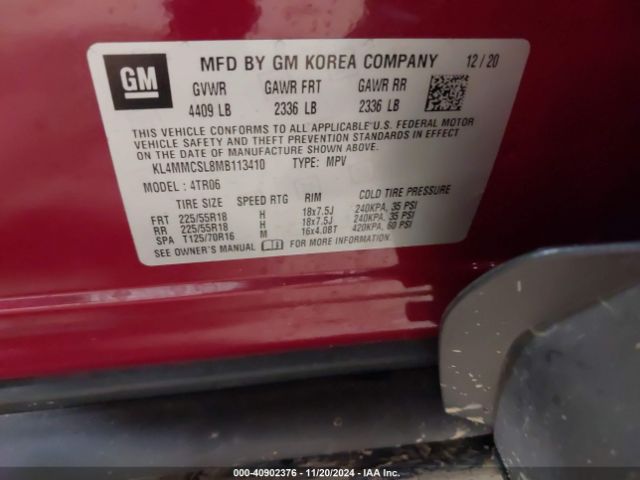 KL4MMCSL8MB113410 Buick Encore Gx Awd Preferred