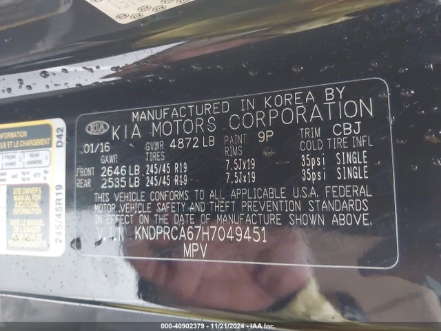 KNDPRCA67H7049451 KIA Sportage Sx Turbo