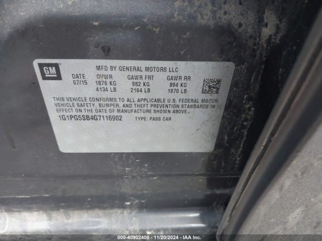 1G1PG5SB4G7116902 Chevrolet Cruze Limited Ltz Auto