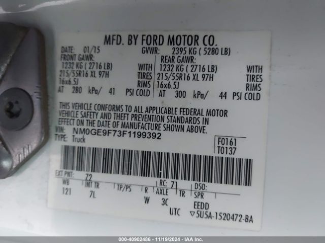 NM0GE9F73F1199392 Ford Transit Connect Xlt