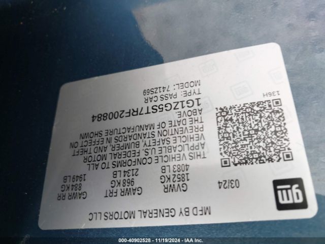1G1ZG5ST7RF200884 Chevrolet Malibu Fwd Rs