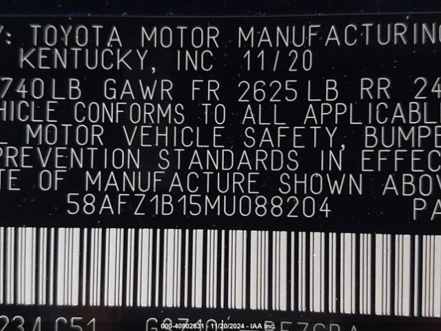 58AFZ1B15MU088204 Lexus Es 350 Ultra Luxury