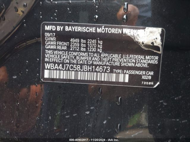 2018 BMW 440I GRAN COUPE WBA4J7C58JBH14673 Photo 8
