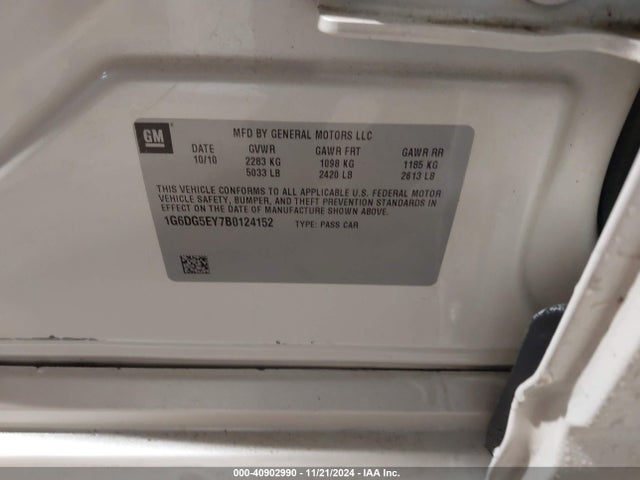2011 CADILLAC CTS 1G6DG5EY7B0124152 Photo 8