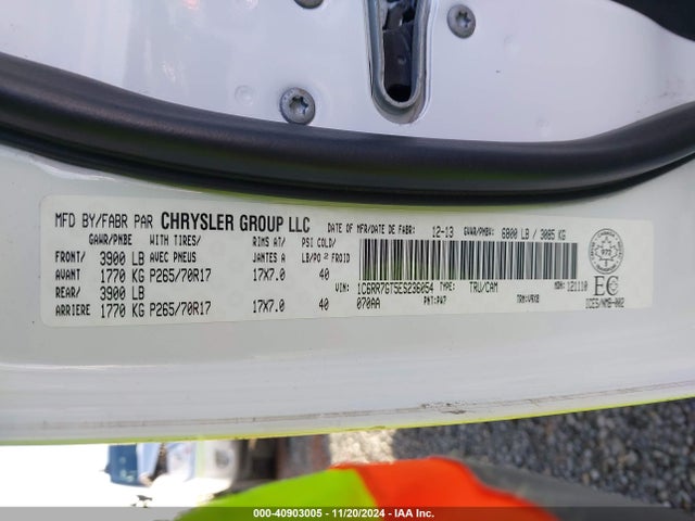 RAM 1500 Slt 2014 1C6RR7GT5ES236054 Image 9