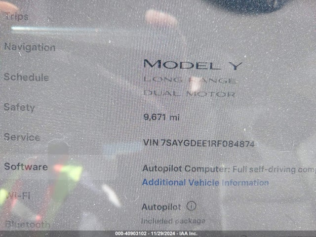 2024 TESLA MODEL Y 7SAYGDEE1RF084874 Photo 6