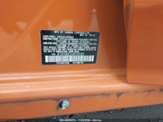 Subaru Crosstrek 2.0i Premium 2018 JF2GTADCXJH330183 Image 9
