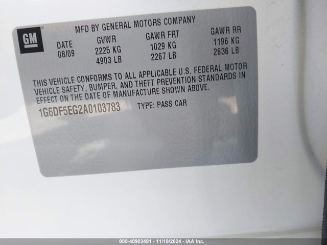 2010 CADILLAC CTS 1G6DF5EG2A0103783 Photo 8