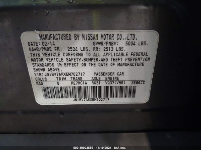 JN1BV7ARXEM702717 Infiniti Q50 Premium