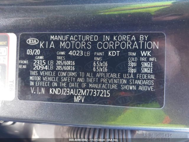 KNDJ23AU2M7737215 KIA SOUL S