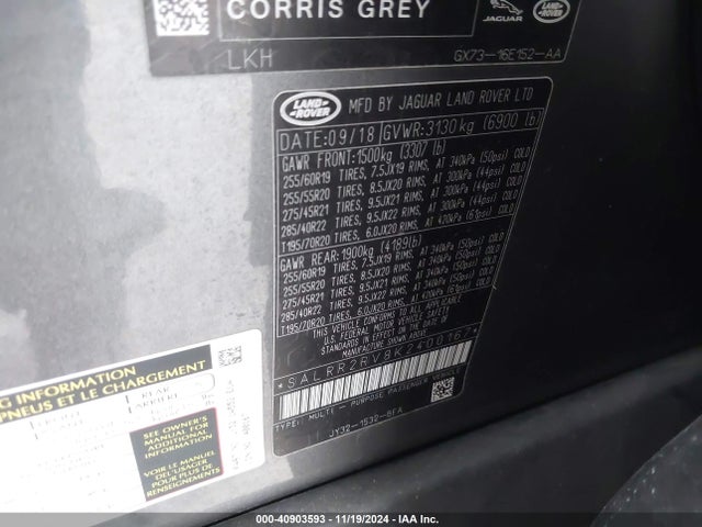 SALRR2RV8K2400167 Land Rover Discovery Hse