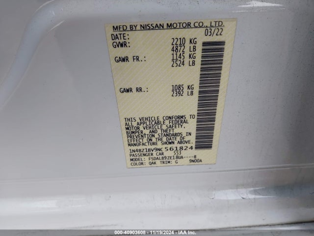 Nissan Leaf S Plus 62 Kwh 2022 1N4BZ1BV9NC561824 Image 9