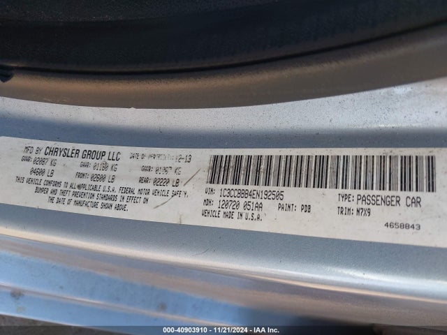 Chrysler 200 Touring 2014 1C3CCBBB4EN192505 Image 9