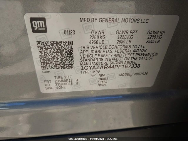 2023 CADILLAC XT4 1GYAZAR44PF167338 Photo 8