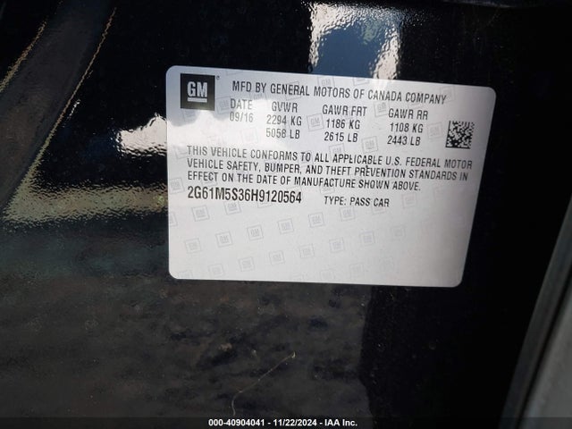 2017 CADILLAC XTS 2G61M5S36H9120564 Photo 8