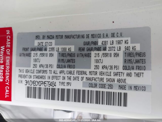 3MVDMBCM0PM579464 Mazda Cx-30 2.5 S Preferred