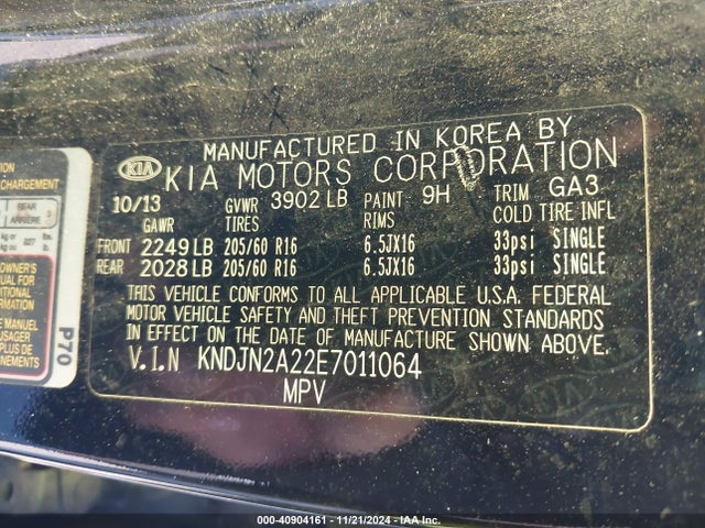 KIA Soul 2014 KNDJN2A22E7011064 Image 9