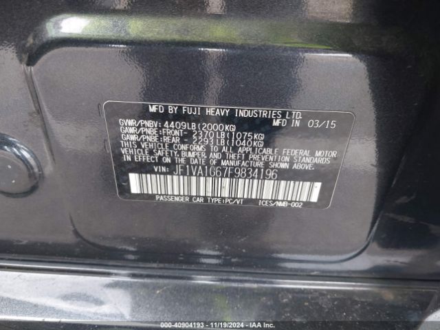 JF1VA1G67F9834196 Subaru Wrx Limited