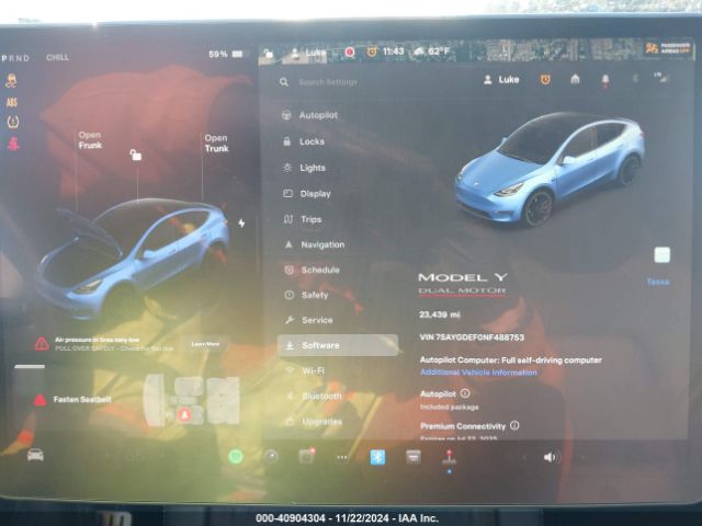 7SAYGDEF0NF488753 Tesla Model Y Performance Dual Motor All-wheel Drive