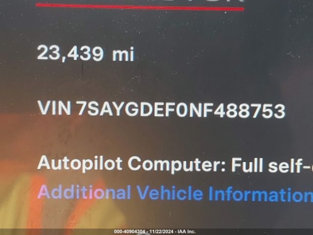 7SAYGDEF0NF488753 Tesla Model Y Performance Dual Motor All-wheel Drive
