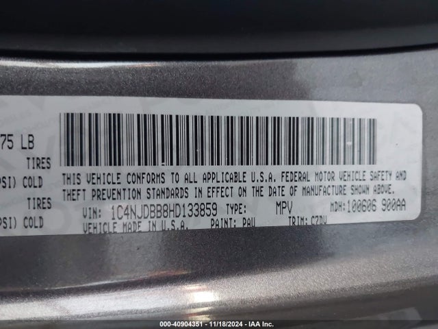 Jeep Compass Sport 4x4 2017 1C4NJDBB8HD133859 Image 9