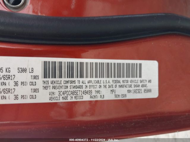 3C4PDCAB5ET149499 Dodge Journey American Value Pkg