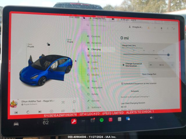 5YJ3E1EA2MF092676 Tesla Model 3 Standard Range Plus Rear-wheel Drive
