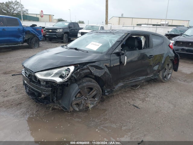 Hyundai Veloster Turbo W/black 2014 KMHTC6AEXEU210845 Image 2
