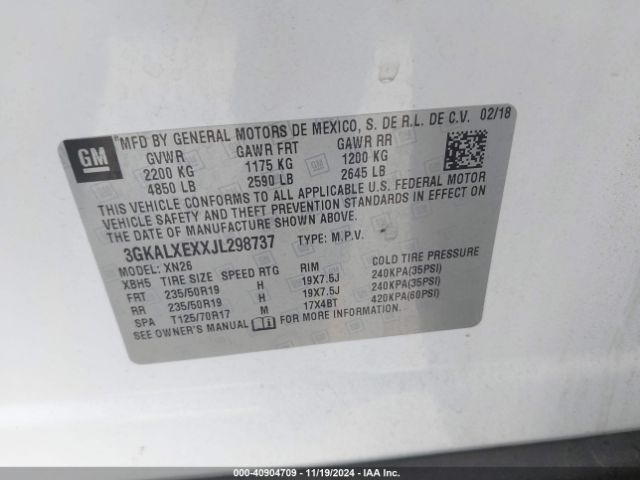 3GKALXEXXJL298737 GMC Terrain Denali