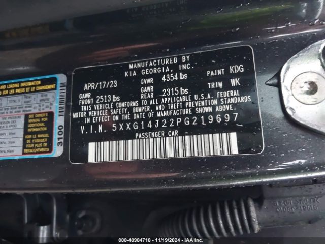 5XXG14J22PG219697 KIA K5 LXS