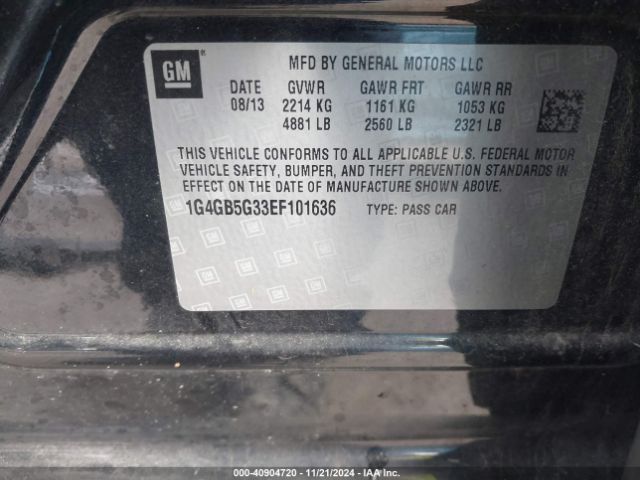 1G4GB5G33EF101636 Buick Lacrosse Leather Group