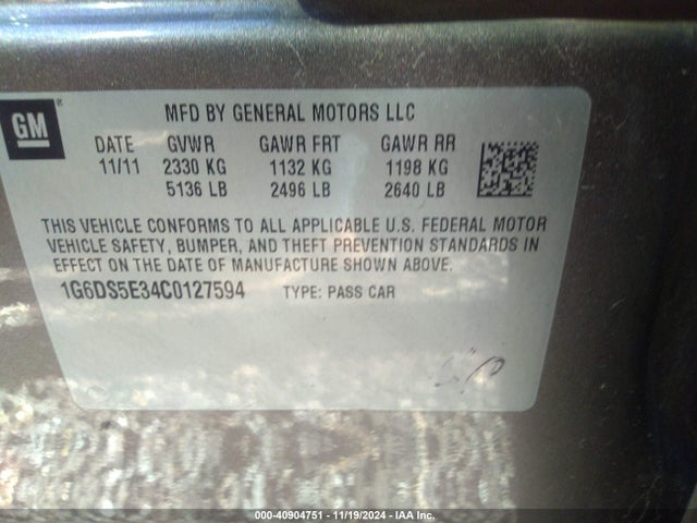 2012 CADILLAC CTS 1G6DS5E34C0127594 Photo 8