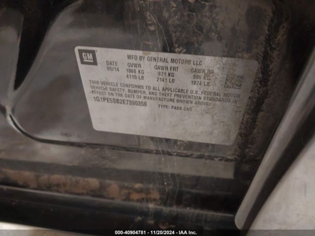 1G1PE5SB2E7390358 Chevrolet Cruze 2lt Auto