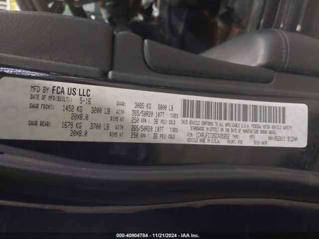 1C4RJFCT2GC435852 Jeep Grand Cherokee High Altitude