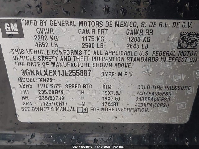 3GKALXEX1JL255887 GMC Terrain Denali