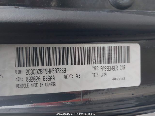 2C3CDZBT5HH587269 Dodge Challenger R/t